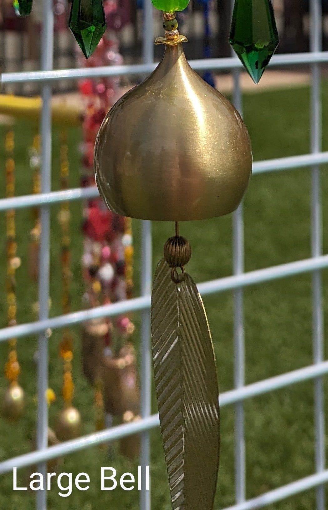 Small Wood-topped Custom Beaded Windchime